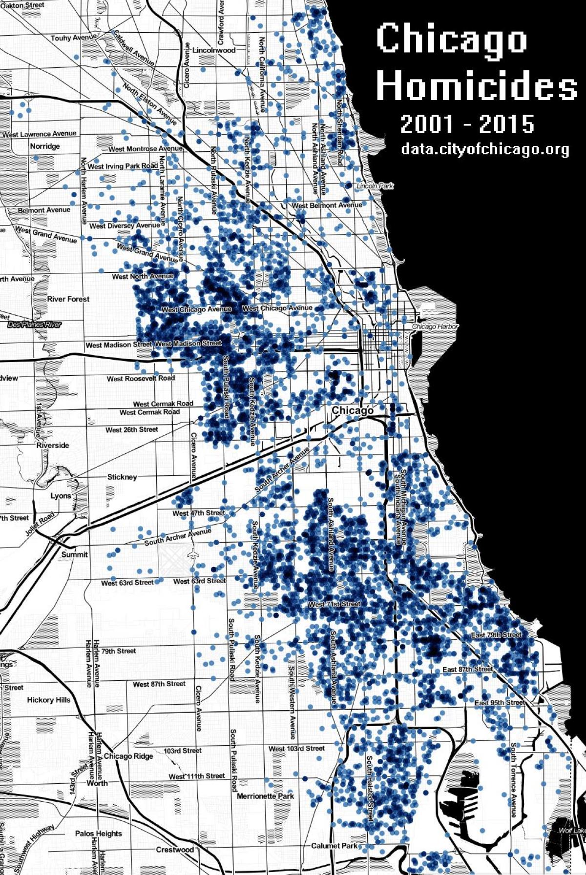 Chicago asesinato mapa