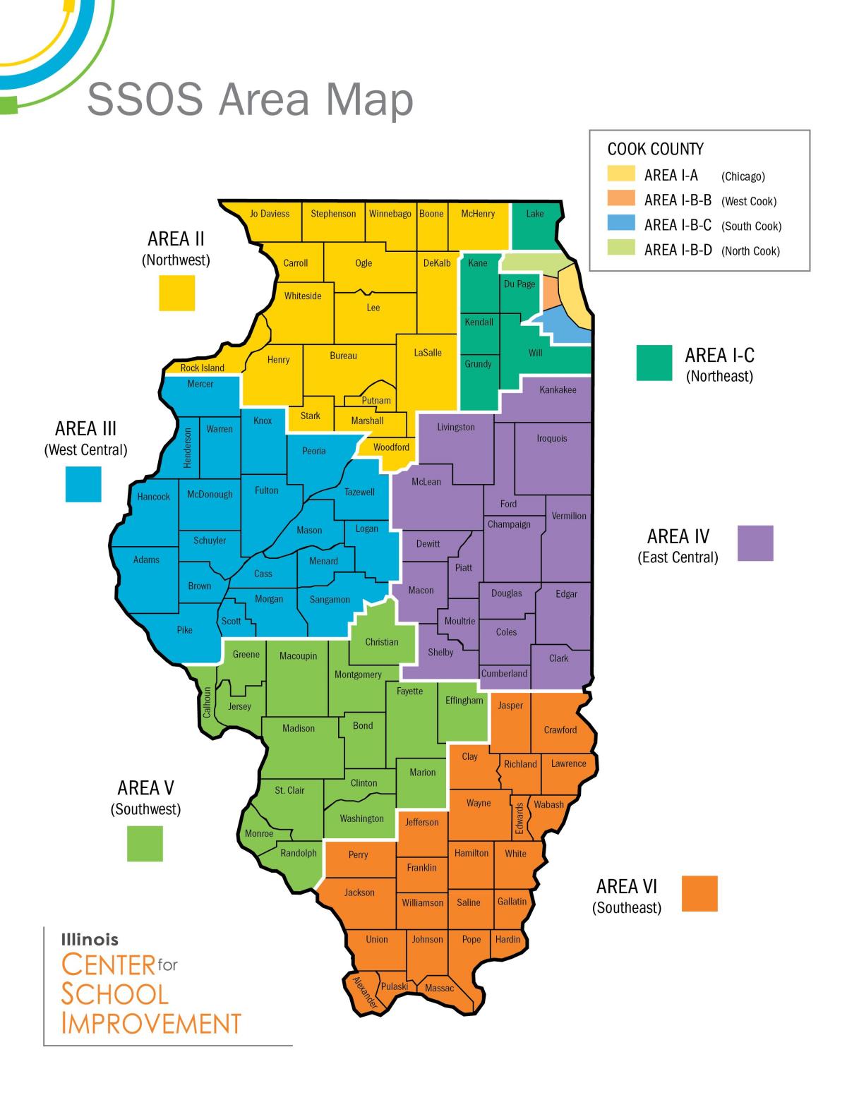 Las escuelas públicas de Chicago mapa
