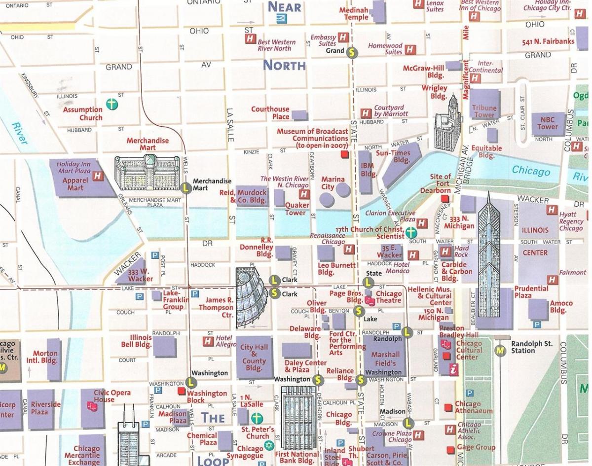 mapa de la ciudad de Chicago