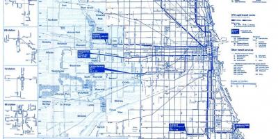 Chicago sistema de bus mapa