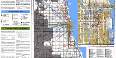 Las rutas de autobuses de Chicago mapa