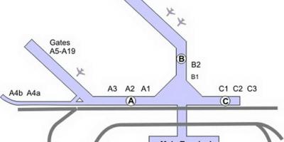 Mapa del aeropuerto de Chicago Midway