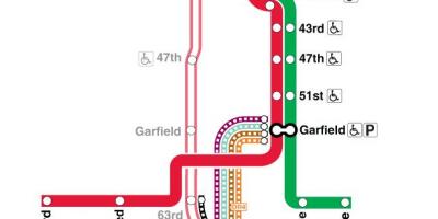 Mapa de la línea roja de Chicago
