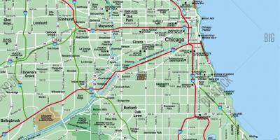Mapa de la zona de Chicago