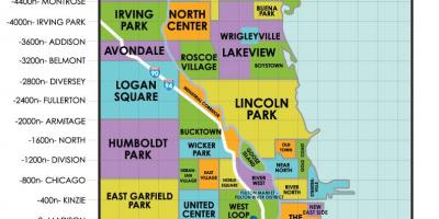 Los barrios de Chicago mapa