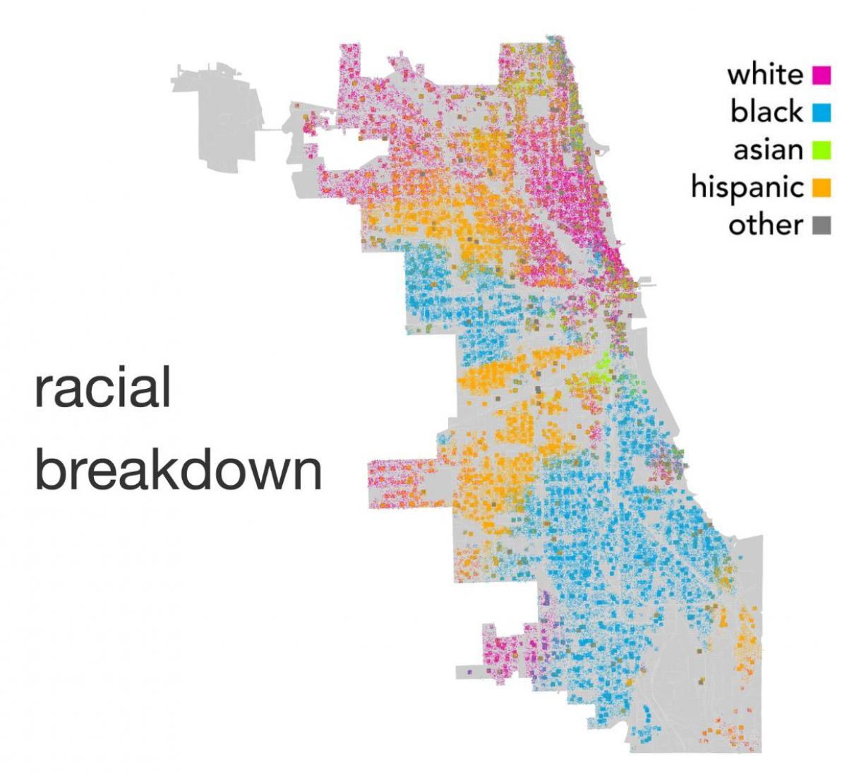 mapa de Chicago etnia