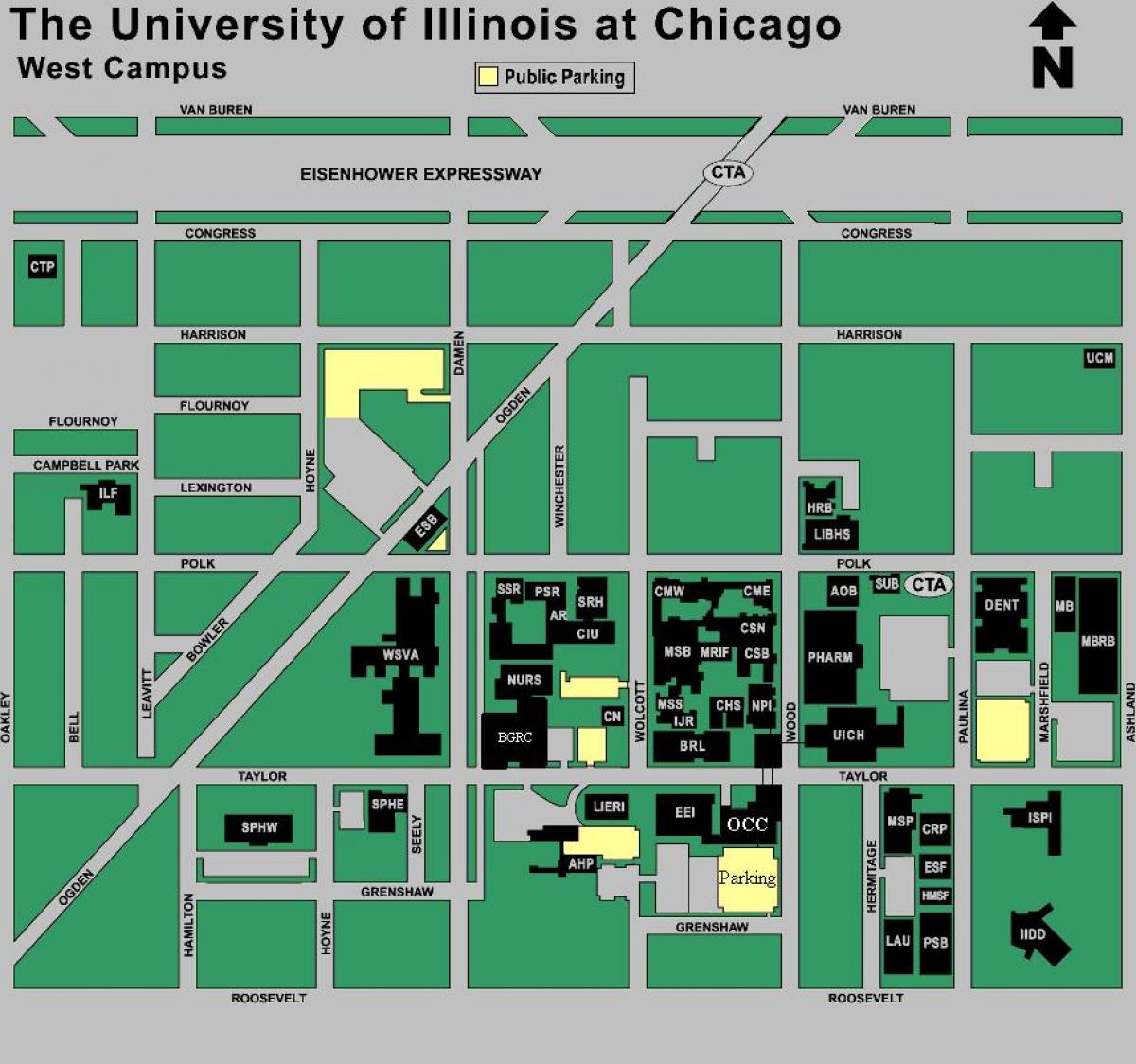 mapa del campus de la UIC