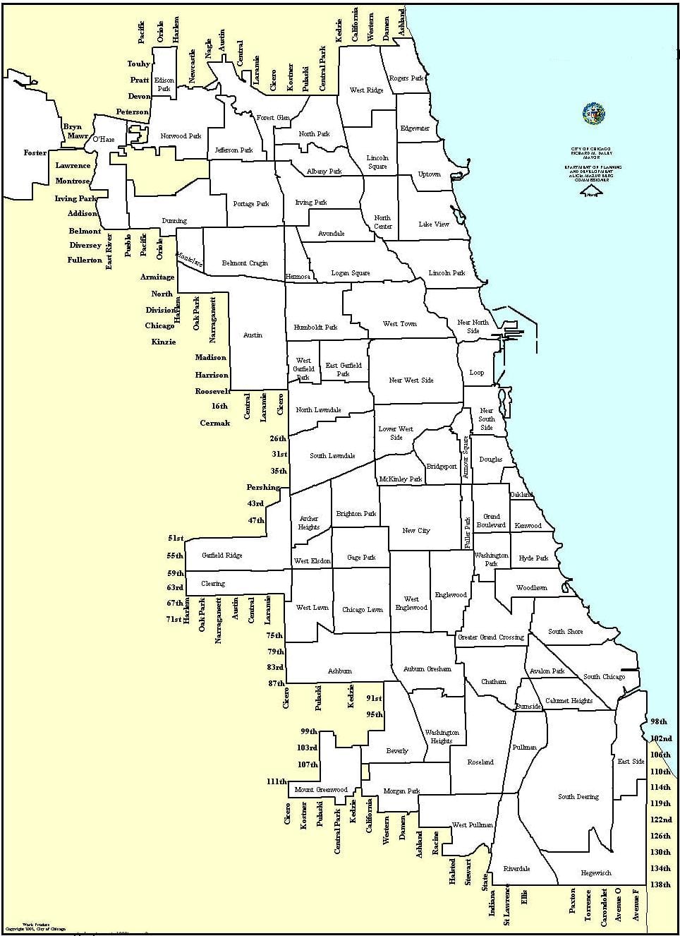 mapa de zonificación de Chicago