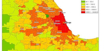 Demográficos mapa de Chicago