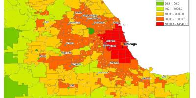 Demográficos mapa de Chicago