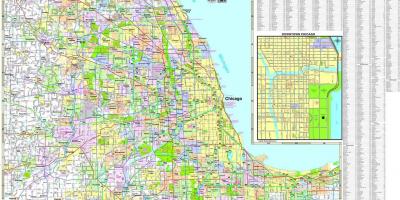 Mapa de carreteras de Chicago