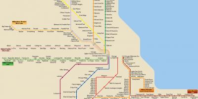 Chicago mapa de transporte público
