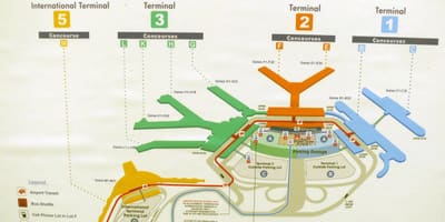 Mapa de O'Hare terminales