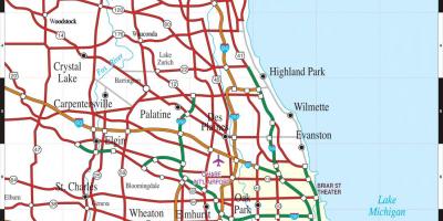 Mapa de Chicago il