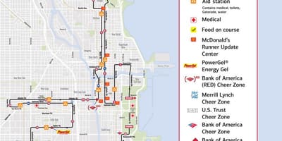 Maratón de Chicago raza mapa