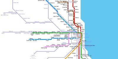 Chicago de la estación de metro mapa