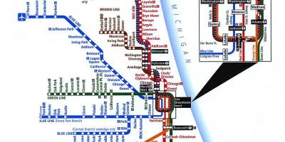 Chicago de la estación de metro mapa