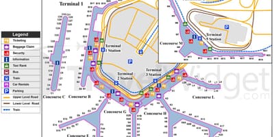 Mapa de Chicago O'Hare