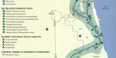 Mapa de río de Chicago